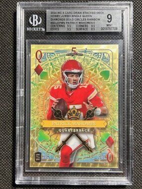 Patrick Mahomes 2024 Wild Card SD Queen Gold Vinyl 1 of 1 1/1 BGS 9 MINT Chiefs